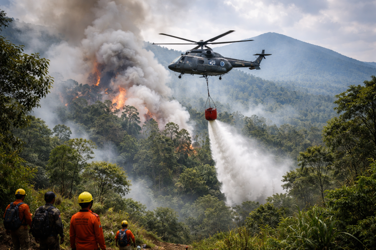 kebakaran-gunung-ciremai-water-bombing